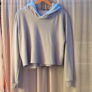 Brandy Baby blue pullover hoodie